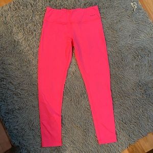 Neon pink leggings L